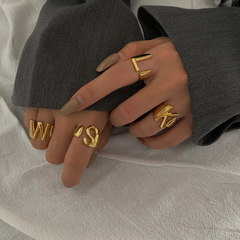 Letter A-Z Rings For Women Silver Gold Colour Ring Hippie Jewelry 2022 Trend Gift Female Accessories South Korea Free Shipping
Letter A-Z Rings For Women Silver Gold Colour Ring Hippie Jewelry 2022 Trend Gift Female Accessories South Korea Free Shipping