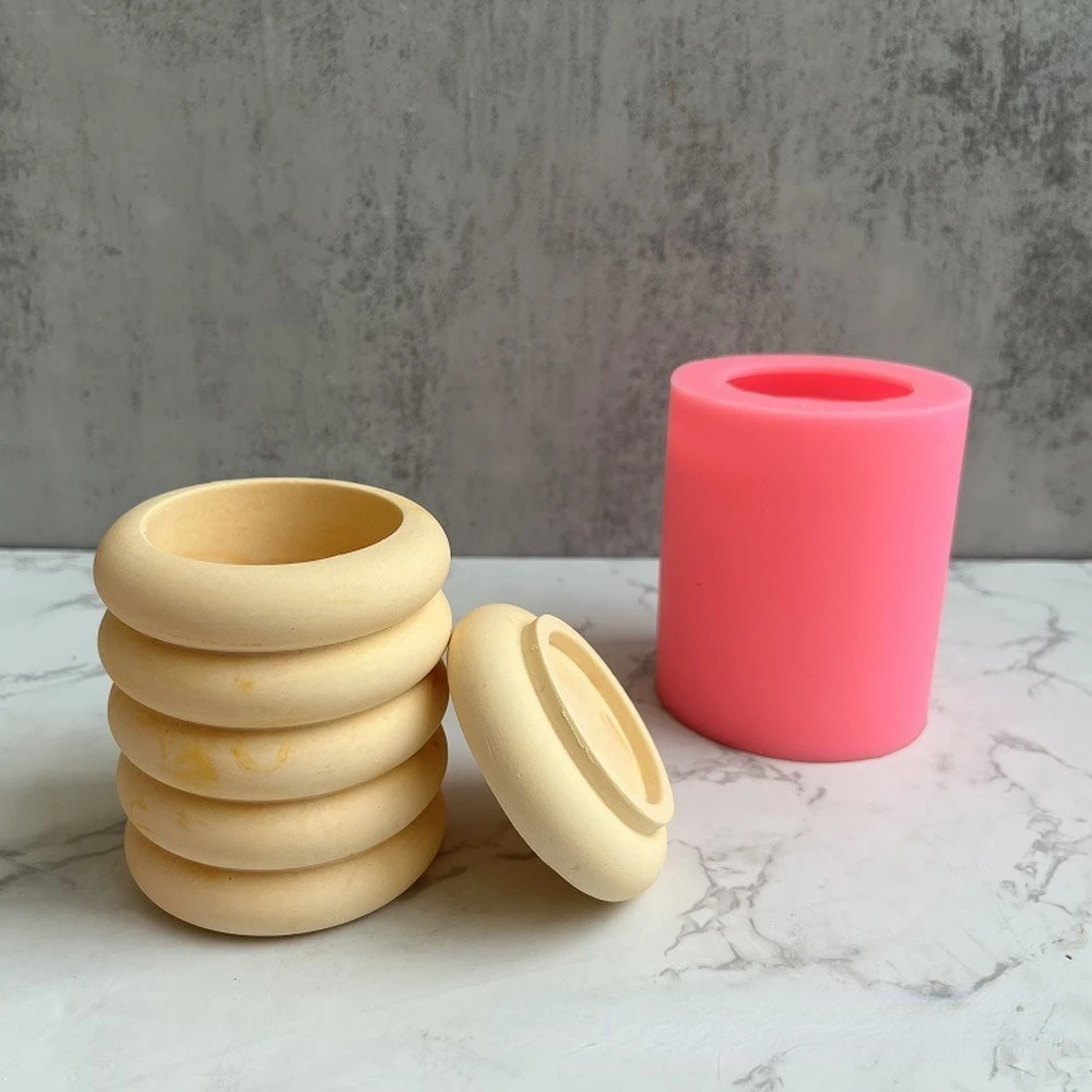 Cement Candle Jar with Lid Silicone Mold Cylindrical Concrete Candle Container Mould DIY Candle Vessel Flowerpot Home Decor Tool
Cement Candle Jar with Lid Silicone Mold Cylindrical Concrete Candle Container Mould DIY Candle Vessel Flowerpot Home Decor Tool