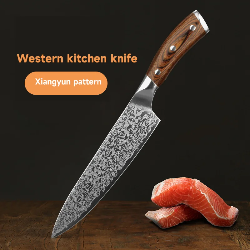 Damascus Steel Kitchen Knife German Stainless Steel Kitchen Knife Sushi Home Western Chef Knife Super Fast And Sharp Steak Knife
Damascus Steel Kitchen Knife German Stainless Steel Kitchen Knife Sushi Home Western Chef Knife Super Fast And Sharp Steak Knife
