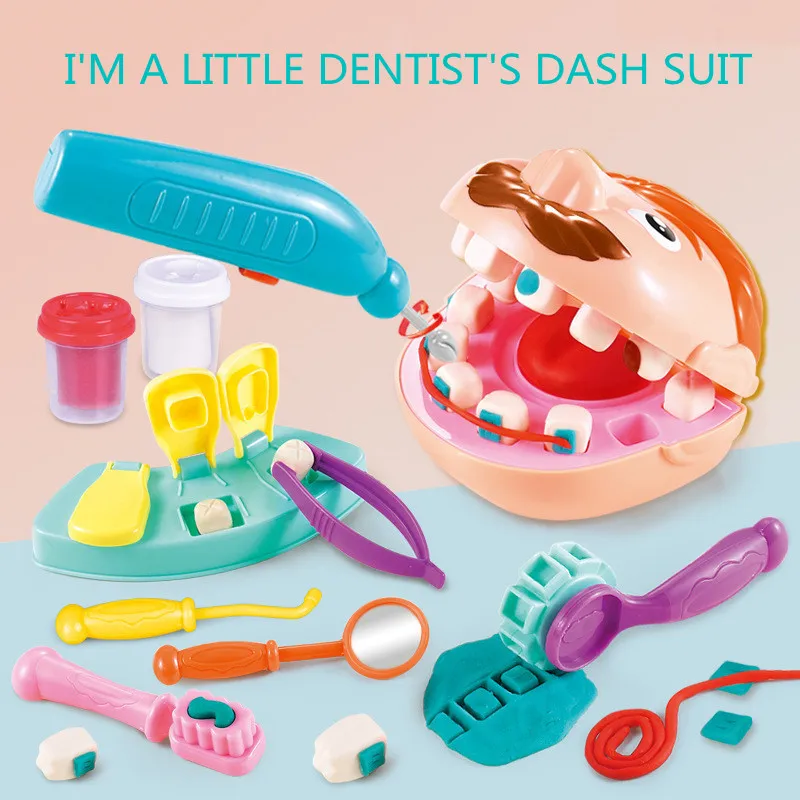 Children Puzzle Toy Doctor Set Light Clay Plasticine Tools Simulation Play House Pretend Dentist DIY Clay Educational Tooth Mold
Children Puzzle Toy Doctor Set Light Clay Plasticine Tools Simulation Play House Pretend Dentist DIY Clay Educational Tooth Mold