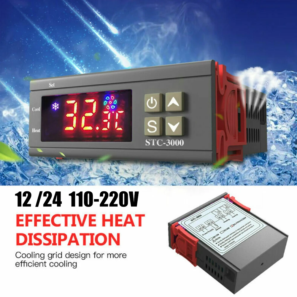 STC-3000 Digital Incubator Temperature Controller Thermostat Wit Sensor Thermoregulator Humidity Relay Heating Cooling Incubator
STC-3000 Digital Incubator Temperature Controller Thermostat Wit Sensor Thermoregulator Humidity Relay Heating Cooling Incubator