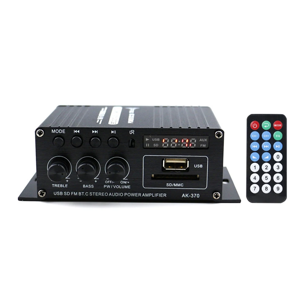 AK370 400W Home Digital Bluetooth Amplifiers Audio Bass Audio Power Amplifier Hifi FM Auto Music Subwoofer Speakers Brand New
AK370 400W Home Digital Bluetooth Amplifiers Audio Bass Audio Power Amplifier Hifi FM Auto Music Subwoofer Speakers Brand New