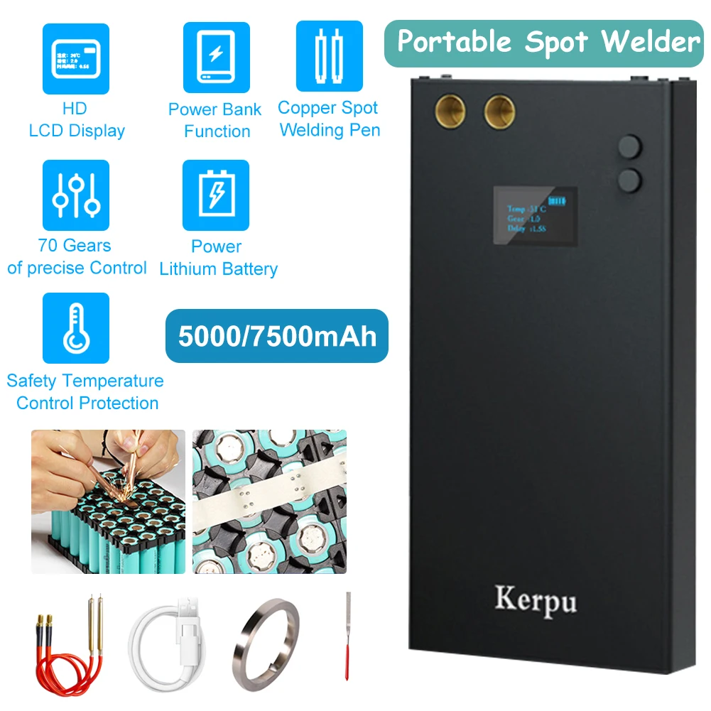 Handheld Spot Welder Portable Mini Spot Welding Machine With Welding Pen LCD Screen For 18650 Battery Adjustable Spot Welder
Handheld Spot Welder Portable Mini Spot Welding Machine With Welding Pen LCD Screen For 18650 Battery Adjustable Spot Welder