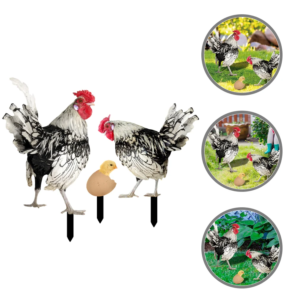 3 Pcs Sculpture Yard Decoration Outdoor Statue Rooster Lawn Ornament Silhouette Stake Sign Acrylic Metal
3 Pcs Sculpture Yard Decoration Outdoor Statue Rooster Lawn Ornament Silhouette Stake Sign Acrylic Metal