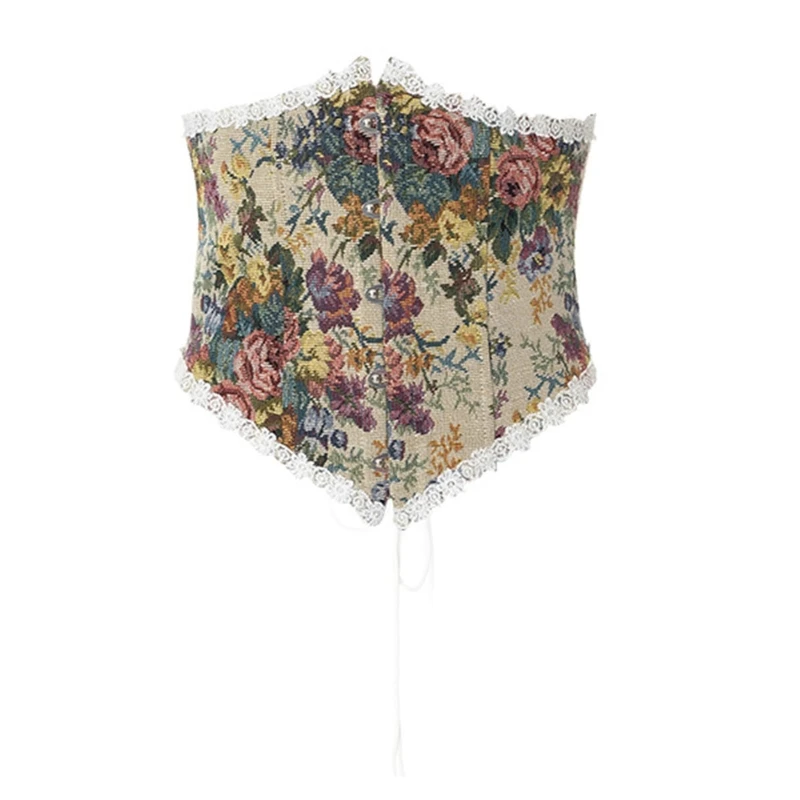 MXMB Vintage Floral Corset Belt Underbust Corset Oil Painting Push Up Bustier Corset Top Lace Up Corset Top Strapless
MXMB Vintage Floral Corset Belt Underbust Corset Oil Painting Push Up Bustier Corset Top Lace Up Corset Top Strapless