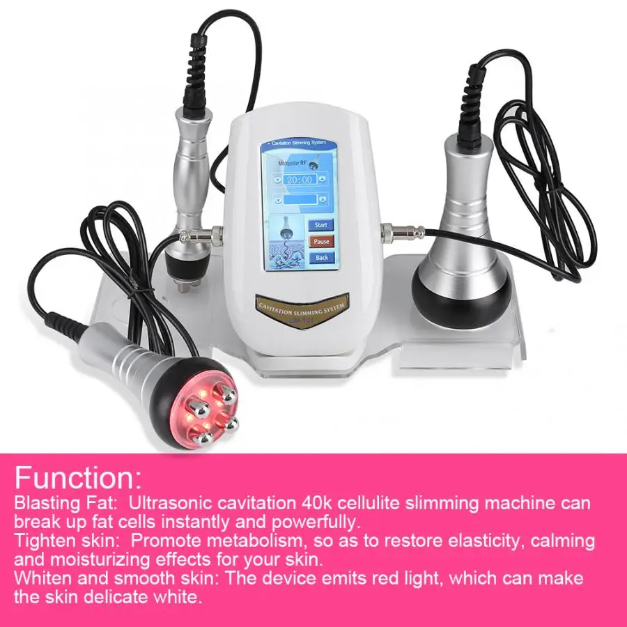 Body Slimming 40K Cavitation Ultrasonic Weight Loss Skin Rejuvenation Beauty Machine Multipolar RF Skin Tighten Anti-wrinkle
Body Slimming 40K Cavitation Ultrasonic Weight Loss Skin Rejuvenation Beauty Machine Multipolar RF Skin Tighten Anti-wrinkle