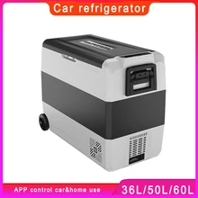 36/50/60L Alpicool Car Refrigerator 12V/220V Wheeled Refrigerator 110V/220V Frozen Refrigerated Storage Partition Fridge