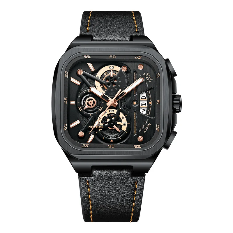 Men's High-end 30M Waterproof Luminous Square Three-eye Six-pin Hollow Dial Calendar Belt Pin Buckle Quartz Watch
Men's High-end 30M Waterproof Luminous Square Three-eye Six-pin Hollow Dial Calendar Belt Pin Buckle Quartz Watch