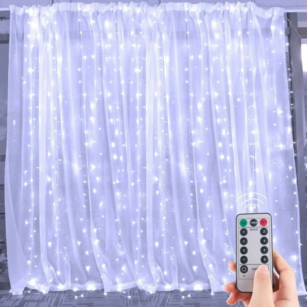 Copper Wire Curtain Light LED 3 Meters 8 Function Light String With Hook Christmas Decoration Light String
Copper Wire Curtain Light LED 3 Meters 8 Function Light String With Hook Christmas Decoration Light String