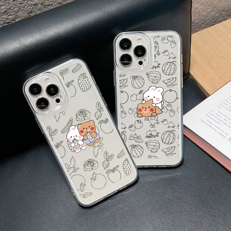 TFINE Cute Bear Rabbit cover suitable for iPhone 13 Couple Phone Case 12promax Silicone Iphone14 12promax pretty Soft Case
TFINE Cute Bear Rabbit cover suitable for iPhone 13 Couple Phone Case 12promax Silicone Iphone14 12promax pretty Soft Case