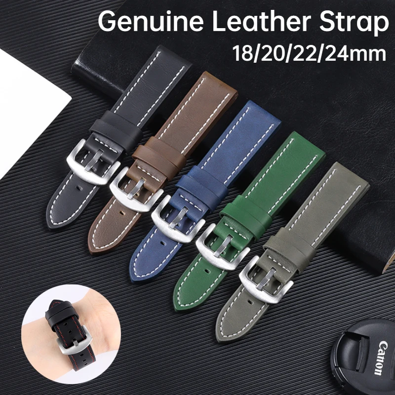 Genuine Leather Watchband 18mm 20mm 22mm 24mm Vintage Sport Bracelet Soft Strap For Men Women Universal Watch Accessories
Genuine Leather Watchband 18mm 20mm 22mm 24mm Vintage Sport Bracelet Soft Strap For Men Women Universal Watch Accessories