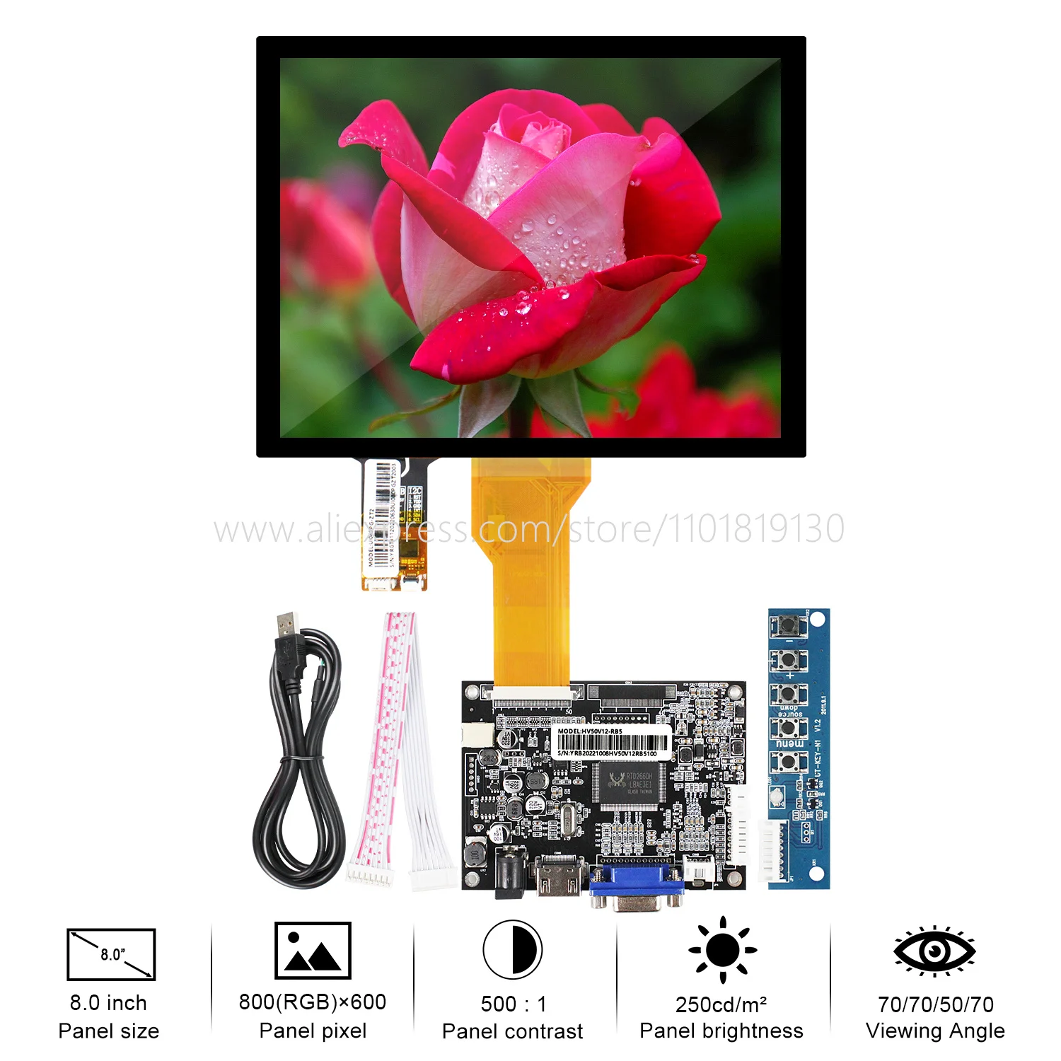 Original Innolux EJ080NA-05B LCD Display Screen RGB 50pins For Digital Photo Frame 8.0 Inch Module 800(RGB)×600
Original Innolux EJ080NA-05B LCD Display Screen RGB 50pins For Digital Photo Frame 8.0 Inch Module 800(RGB)×600