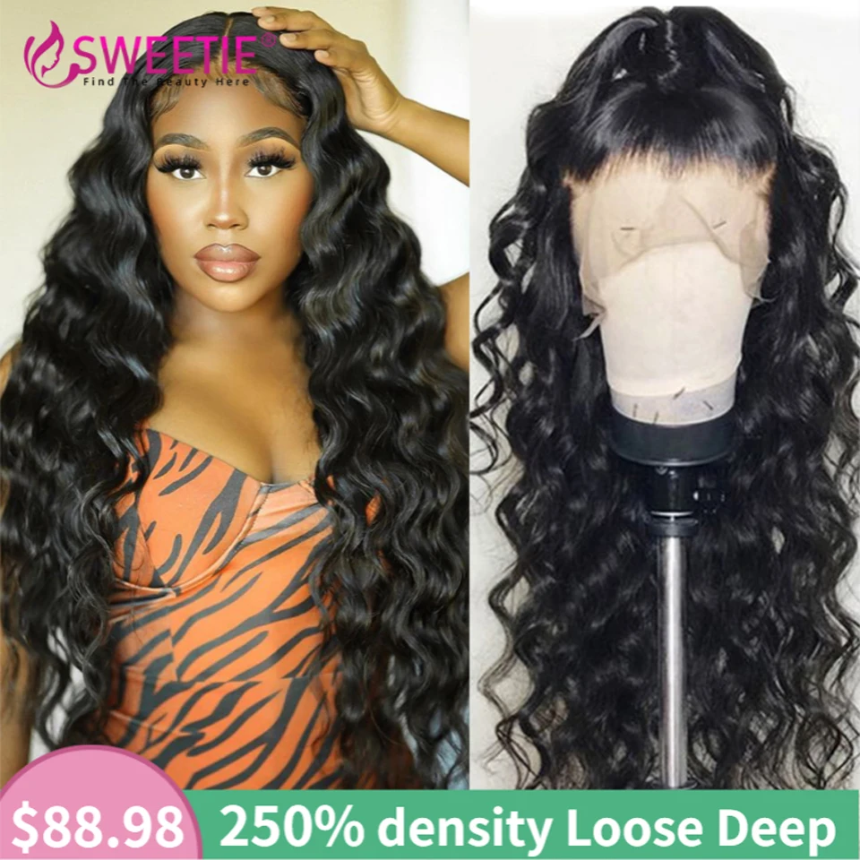 Sweetie 250 плотность Свободный парик с глубокой волной на сетке Remy Бразильские свободные волнистые фронтальные человеческие волосы парики с ес... 
Sweetie 250 плотность Свободный парик с глубокой волной на сетке Remy Бразильские свободные волнистые фронтальные человеческие волосы парики с ес...
