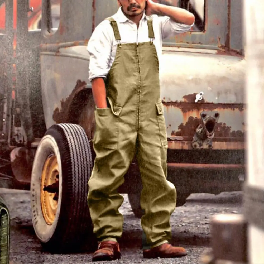 Men Romper Breathable Cargo Jumpsuit Skin-friendly Large Pockets Trendy Sleeveless Wide Leg Bib Jumpsuit
Men Romper Breathable Cargo Jumpsuit Skin-friendly Large Pockets Trendy Sleeveless Wide Leg Bib Jumpsuit