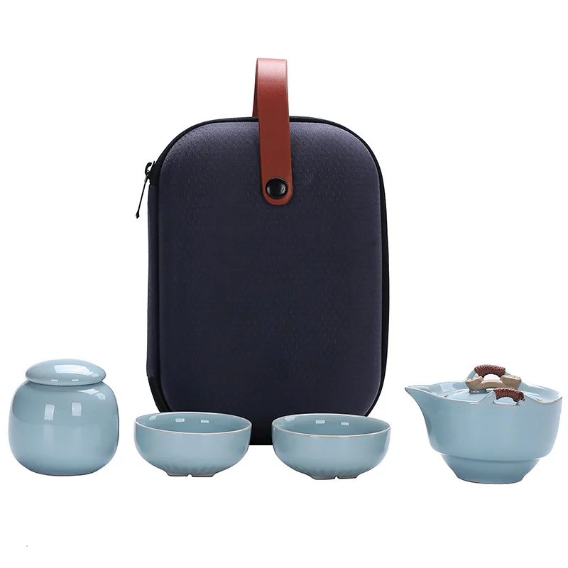 Ru Kiln and Ge Kiln travel Tea set bag suit tea pot and cup set kung fu tea set classical Coloured glaze chinese cup sample tea
Ru Kiln and Ge Kiln travel Tea set bag suit tea pot and cup set kung fu tea set classical Coloured glaze chinese cup sample tea