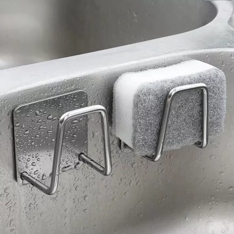 Kitchen Stainless Steel Sink Sponges Holder Self Adhesive Drain Drying Rack Kitchen Wall Hooks Accessories Storage Organizer
Kitchen Stainless Steel Sink Sponges Holder Self Adhesive Drain Drying Rack Kitchen Wall Hooks Accessories Storage Organizer