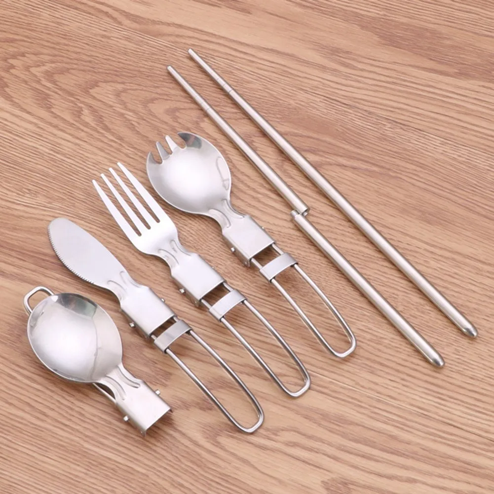 Foldable Camping Spoon Fork Chopsticks Flatware Outdoor Picnic Cutlery Set Stainless Steel Utensil Spoon Set Camping Equipment
Foldable Camping Spoon Fork Chopsticks Flatware Outdoor Picnic Cutlery Set Stainless Steel Utensil Spoon Set Camping Equipment