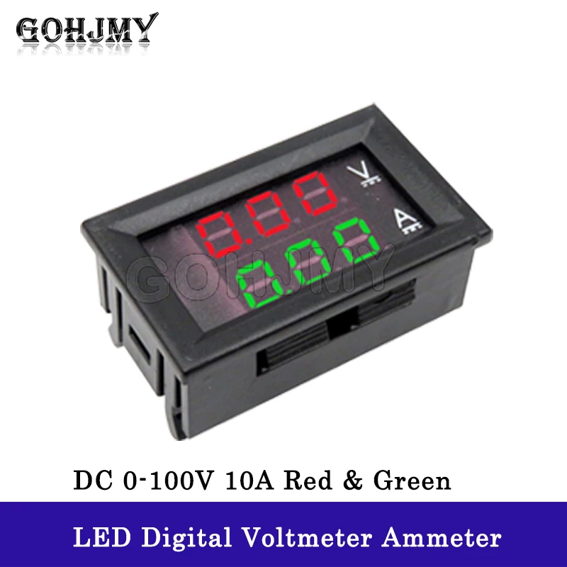 Вольтметр амперметр GOHJMY DC 0-100V 10A
Вольтметр амперметр GOHJMY DC 0-100V 10A