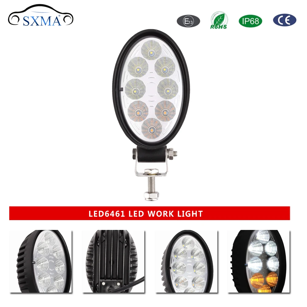 SXMA LED Work Light Headlight Forklift Light Engineering Light Oval 24W for Forklift Work Truck
SXMA LED Work Light Headlight Forklift Light Engineering Light Oval 24W for Forklift Work Truck