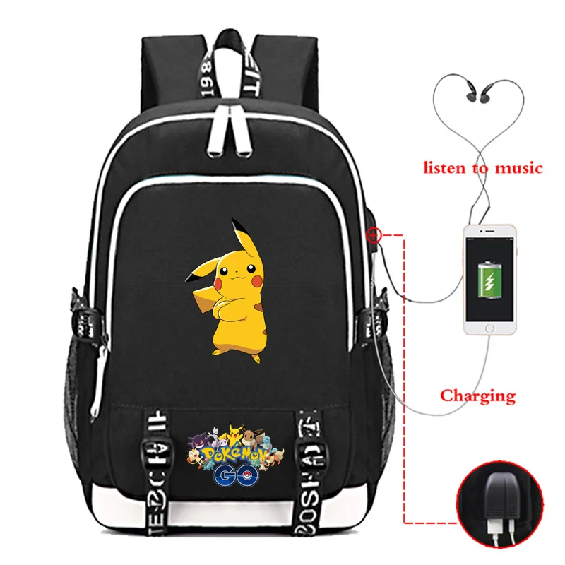 It's Good TAKARA TOMY Anime Pokemon Charizard Backpack Pokemon Bag Pikachu USB School Bag Cartoon Cute Children Schoolbags
It's Good TAKARA TOMY Anime Pokemon Charizard Backpack Pokemon Bag Pikachu USB School Bag Cartoon Cute Children Schoolbags