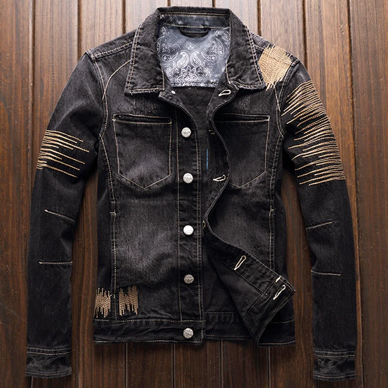 Spring Men's Jeans Jacket Coats Plus Size XXXL European Style Personality Mens Denim Overcoats Mens Brand Streetwear 2019 A222
Spring Men's Jeans Jacket Coats Plus Size XXXL European Style Personality Mens Denim Overcoats Mens Brand Streetwear 2019 A222