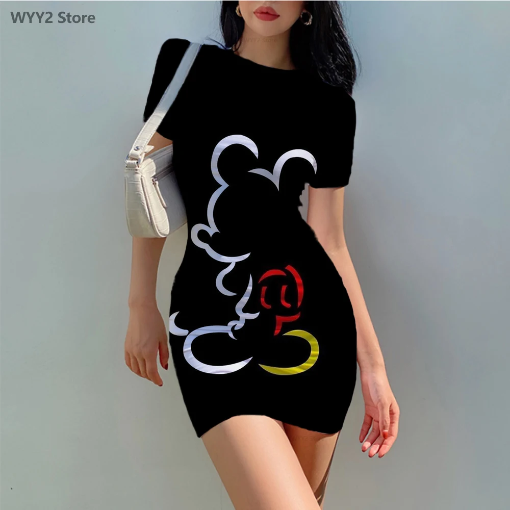 Summer Women's Short sleeve Bodycon Slim Dress Dresses Disney Minnie Mickey Mouse leopard print 3D print sexy club party dress
Summer Women's Short sleeve Bodycon Slim Dress Dresses Disney Minnie Mickey Mouse leopard print 3D print sexy club party dress