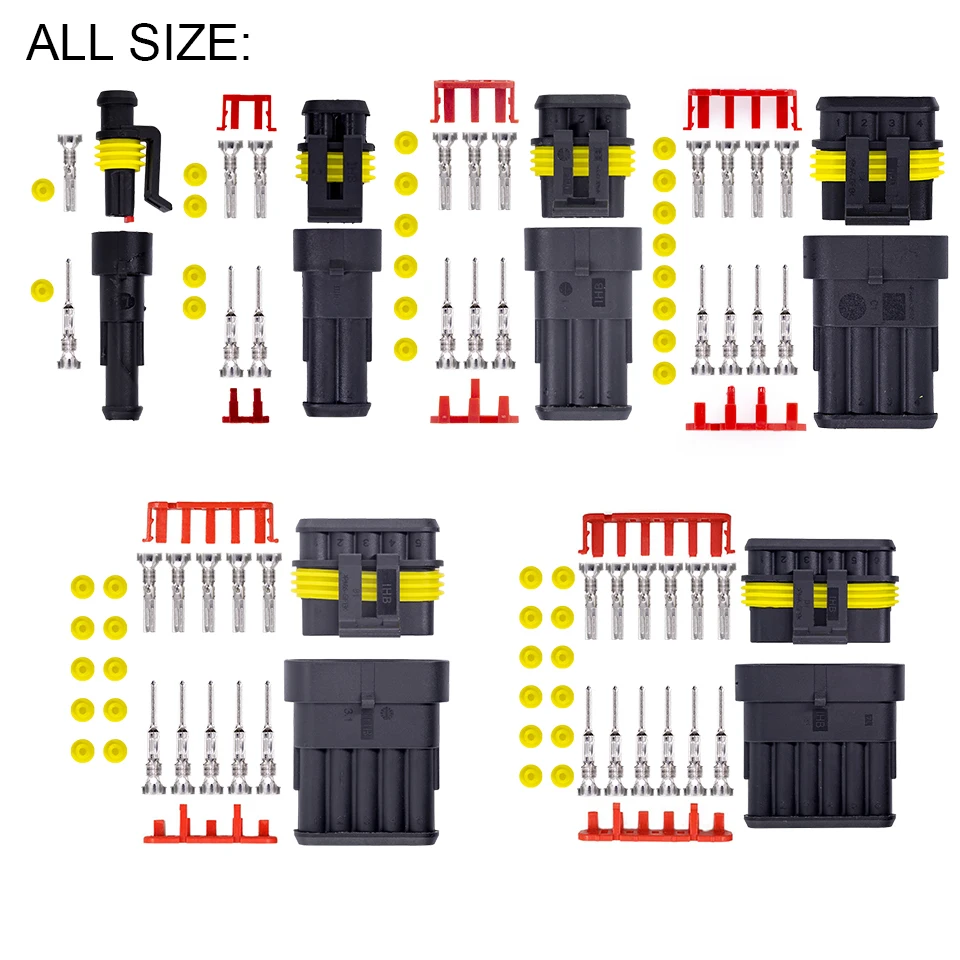 1/2/3/4/5/6 Pin Way AMP Tyco Super Sealed Automotive Wire Connector Electrical Plug Terminals for Cars 5sets 
1/2/3/4/5/6 Pin Way AMP Tyco Super Sealed Automotive Wire Connector Electrical Plug Terminals for Cars 5sets
