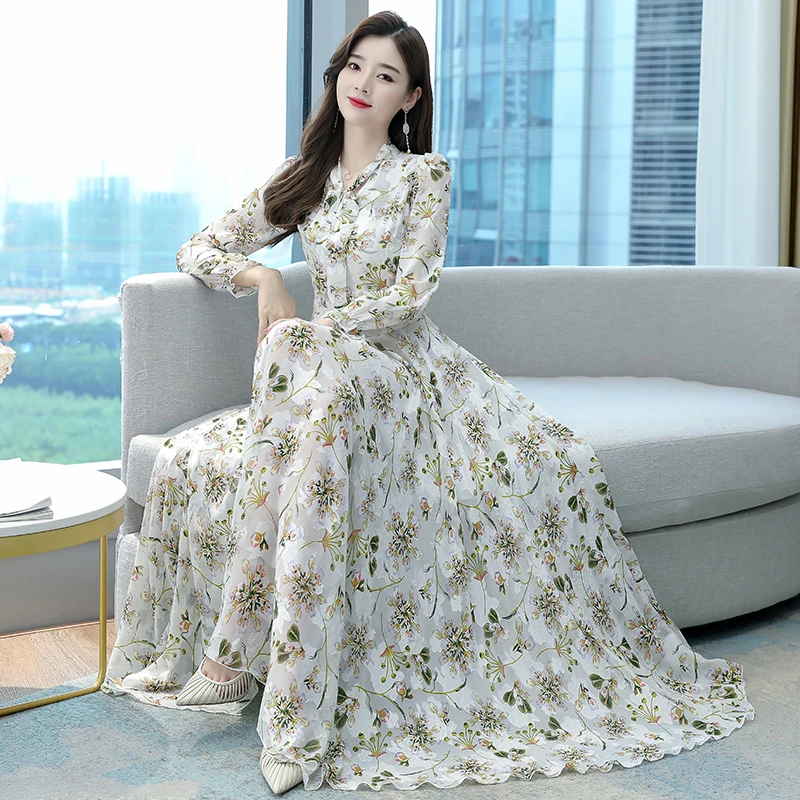 2022 Chiffon Floral Boho Beach Maxi Dress Summer Casual Print Long Sleeve Long Dress Elegant Women Bodycon Nigth Party Vestidos
2022 Chiffon Floral Boho Beach Maxi Dress Summer Casual Print Long Sleeve Long Dress Elegant Women Bodycon Nigth Party Vestidos