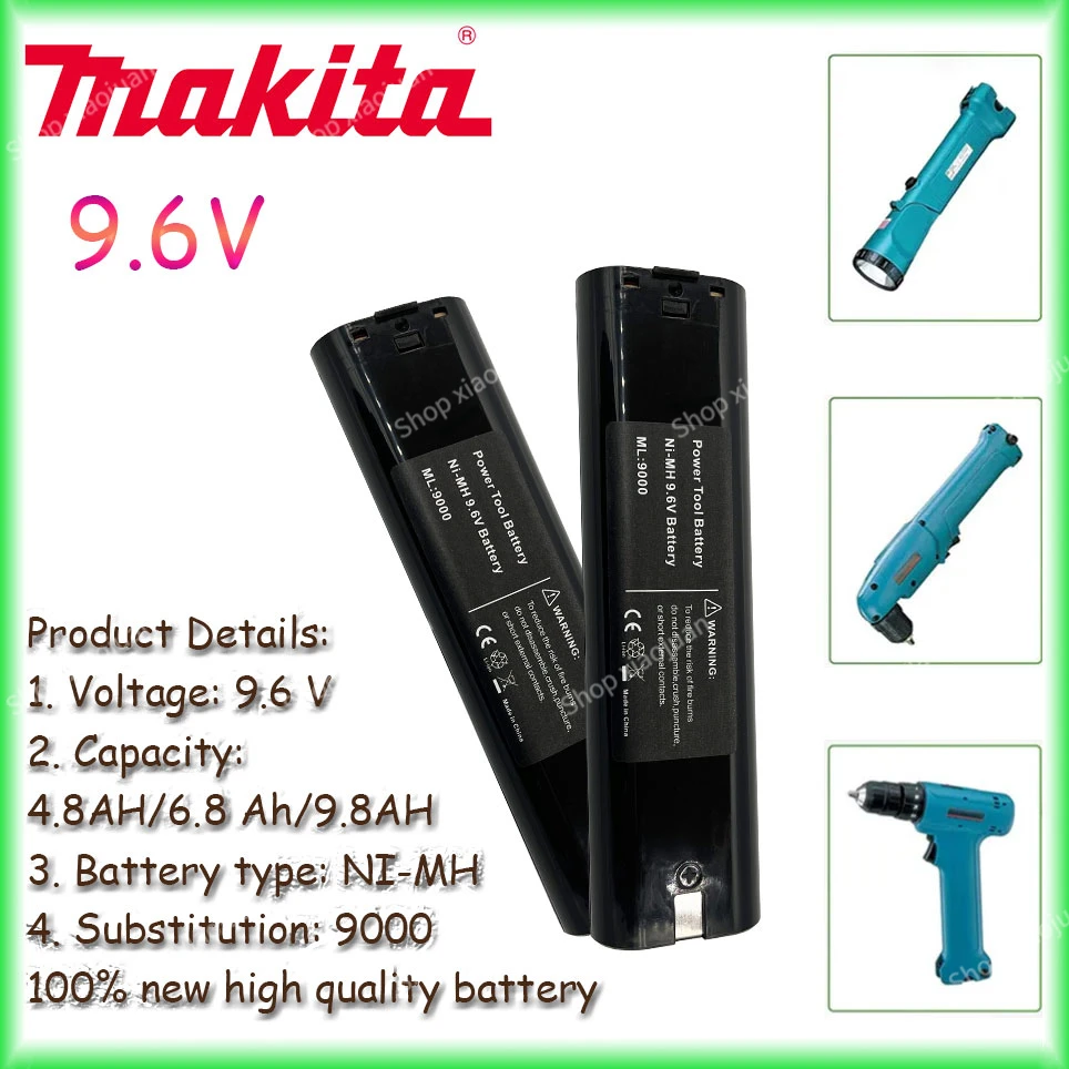 

Сменный аккумулятор Makita 9,6 Ач/9000 Ач/9000 Ач 902 в Ni MH 9033 6095D 6096D 6093D 6012HD DA391D 5090D 4390D 5090D