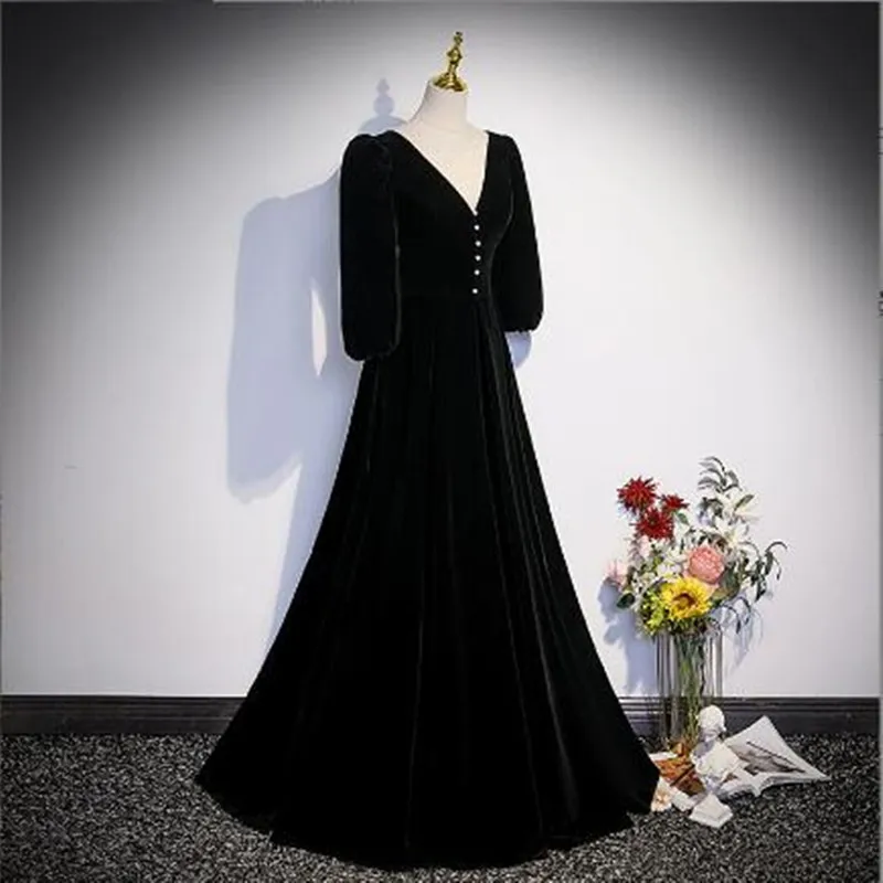 Women's Prom Dresses Half Sleeve Party Gown New Style Lace Up Back V-Neck Evening Dresses
Women's Prom Dresses Half Sleeve Party Gown New Style Lace Up Back V-Neck Evening Dresses