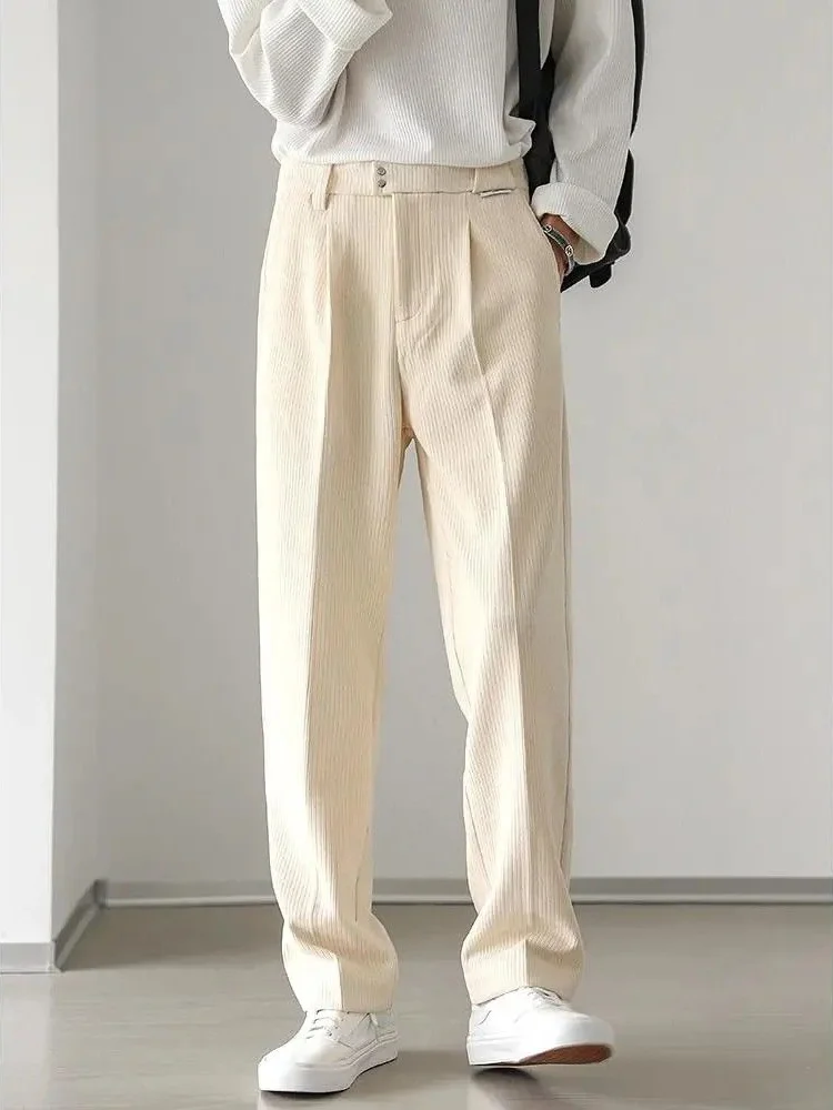 Gmiixder Men's Casual Pants Spring Autumn Oversize Wide Leg Trousers Japanese Simple Solid Beige Straight Corduroy Pants
Gmiixder Men's Casual Pants Spring Autumn Oversize Wide Leg Trousers Japanese Simple Solid Beige Straight Corduroy Pants
