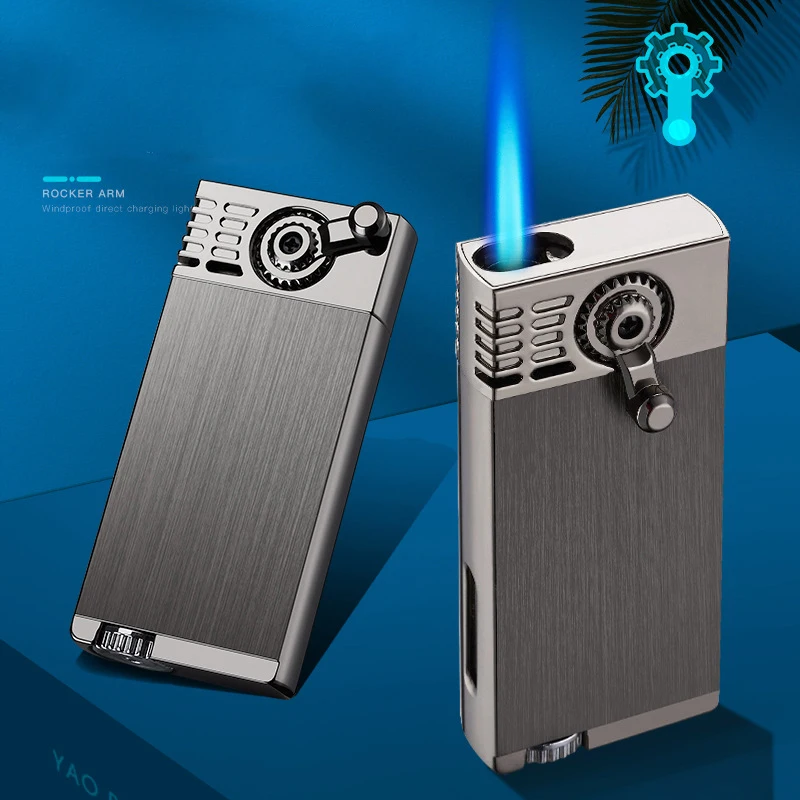 New Creative Rocker Gas Lighter Outdoor Windproof Metal Brushed Turbo Cigar Lighter Inflatable Men's Personalized Gadgets
New Creative Rocker Gas Lighter Outdoor Windproof Metal Brushed Turbo Cigar Lighter Inflatable Men's Personalized Gadgets
