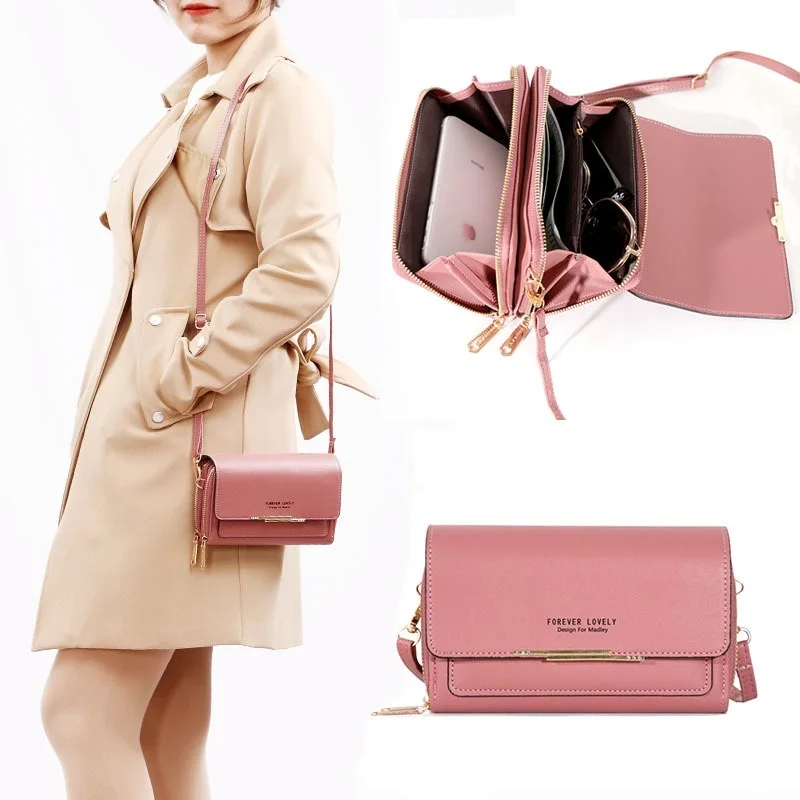 Letter Print Solid Color Multi-pocket Mobile Phone Bag Women Zipper Coin Card Cash Pouch Wallet Crossbody Shoulder Messenger Bag
Letter Print Solid Color Multi-pocket Mobile Phone Bag Women Zipper Coin Card Cash Pouch Wallet Crossbody Shoulder Messenger Bag