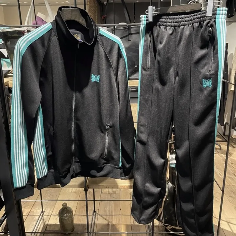 New Blue Limited Butterfly Embroidery Stripes Needles AWGE Jackets Black AWGE Zipper Cardigan Men Women Needles Jacket
New Blue Limited Butterfly Embroidery Stripes Needles AWGE Jackets Black AWGE Zipper Cardigan Men Women Needles Jacket