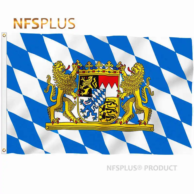 Bavaria Wittelsbach Flag Germany 90x150cm Polyester Printed Oktoberfest Bavarian Lion Crest Home Outdoor German Flags Banners
Bavaria Wittelsbach Flag Germany 90x150cm Polyester Printed Oktoberfest Bavarian Lion Crest Home Outdoor German Flags Banners