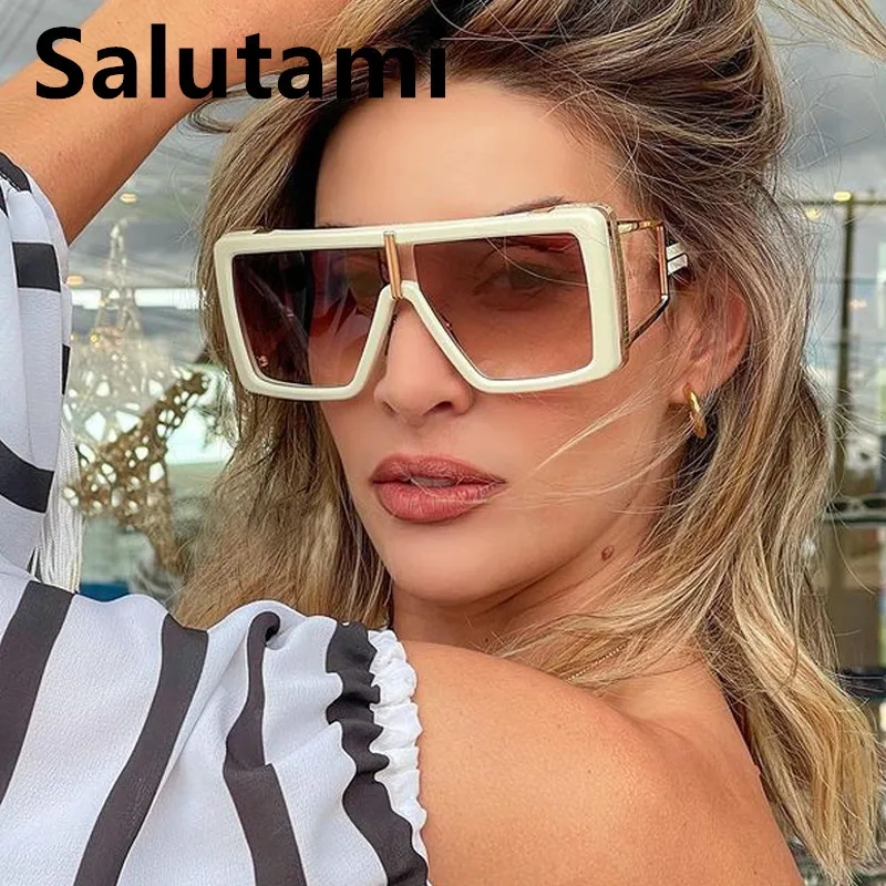 2022 New Luxury Brand One Piece Sunglasses For Women Vintage Square Oversized Gradient Sun Glasses Men Wide Leg Beige Shades
2022 New Luxury Brand One Piece Sunglasses For Women Vintage Square Oversized Gradient Sun Glasses Men Wide Leg Beige Shades