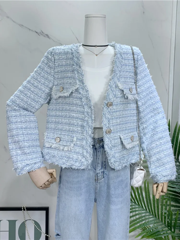 Vintage Woolen Outerwear Chaqueta Mujer Single Breasted Woolen Cardigan Coat Women Korean Fashion Tassel Tweed Jacket Coat
Vintage Woolen Outerwear Chaqueta Mujer Single Breasted Woolen Cardigan Coat Women Korean Fashion Tassel Tweed Jacket Coat