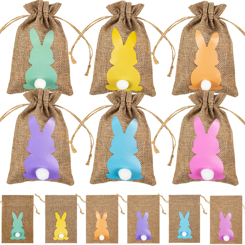 6pcs Easter Gift Packaging Bag Bunny Burlap Bags with Drawstring Linen biscuit candy Bags Treat Sacks Gift Bag Kids Easter favor
6pcs Easter Gift Packaging Bag Bunny Burlap Bags with Drawstring Linen biscuit candy Bags Treat Sacks Gift Bag Kids Easter favor
