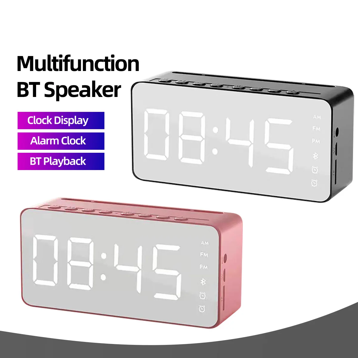 Wireless Bluetooth Speaker Small Mini Alarm Clock Portable Cannon Mini Voice Broadcast the Card Instert Vehicular Audio System
Wireless Bluetooth Speaker Small Mini Alarm Clock Portable Cannon Mini Voice Broadcast the Card Instert Vehicular Audio System