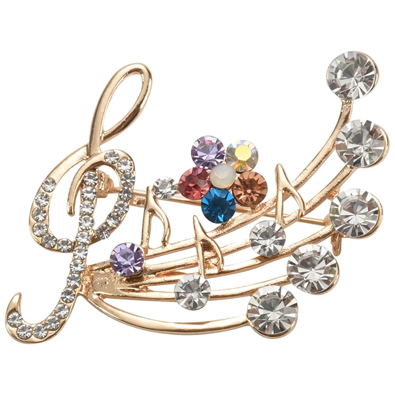 New Arrival Music Brooch Elegant Style With Rhinestones Treble Clef Pin Brooches For Ladies
New Arrival Music Brooch Elegant Style With Rhinestones Treble Clef Pin Brooches For Ladies