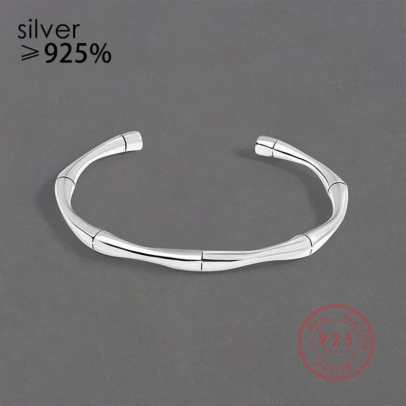 Silver Color Vintage Open Bamboo Bracelet Men and Women Couple Jewelry Accessories Boyfriend/Anniversary Gift
Silver Color Vintage Open Bamboo Bracelet Men and Women Couple Jewelry Accessories Boyfriend/Anniversary Gift