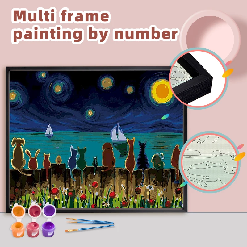 RUOPOTY Diy Painting By Numbers With Multi Aluminium Frame Kits 60x75cm Moon Night Diy Craft Coloring By Numbers Home Decor
RUOPOTY Diy Painting By Numbers With Multi Aluminium Frame Kits 60x75cm Moon Night Diy Craft Coloring By Numbers Home Decor