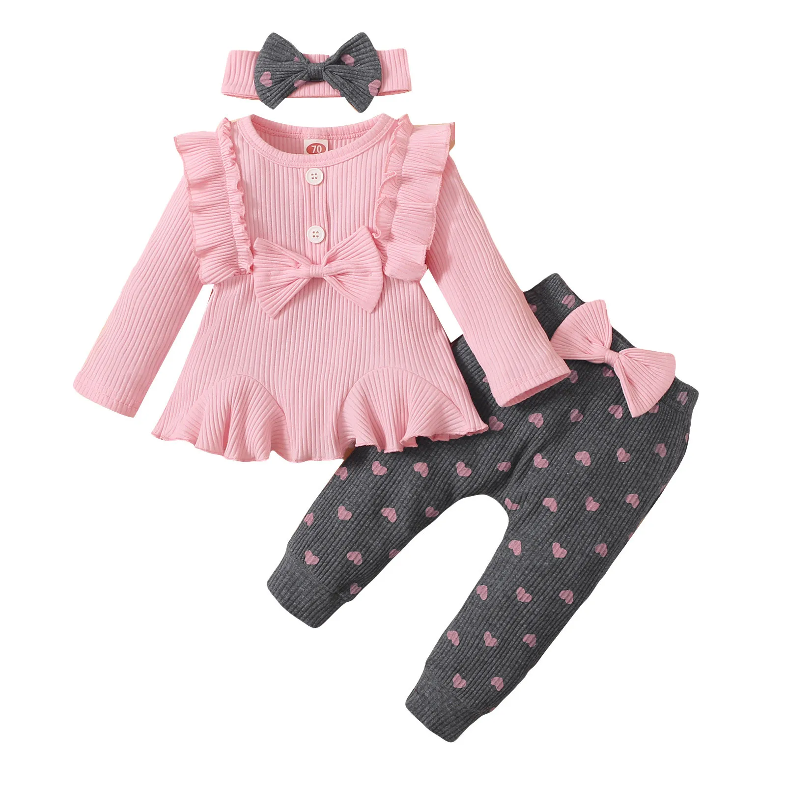 Girls Infant Outfits Headbands Baby Pants Sleeve Ruffles Tops Long Bowknot Girls Kid Girl Clothing Set Clothing Girls
Girls Infant Outfits Headbands Baby Pants Sleeve Ruffles Tops Long Bowknot Girls Kid Girl Clothing Set Clothing Girls