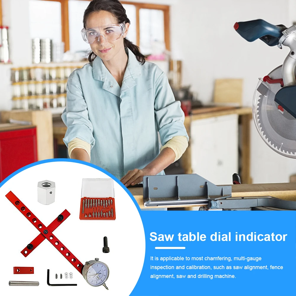 Table Saw Dial Indicator Saw Machine Alignment and Calibration Kit Aluminum Smart Bar Gauge A-Line It Basic Kit for Wood Working
Table Saw Dial Indicator Saw Machine Alignment and Calibration Kit Aluminum Smart Bar Gauge A-Line It Basic Kit for Wood Working