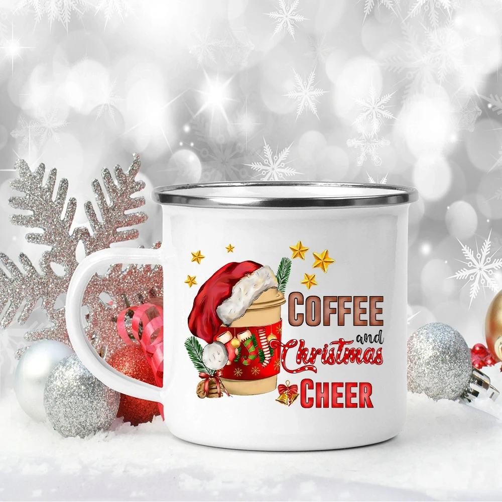 

Кофейная и Рождественская елка, декоративная чашка, Рождественская Праздничная ручка для вина, сока, кофейная кружка, рождественский подарок для друзей и семьи