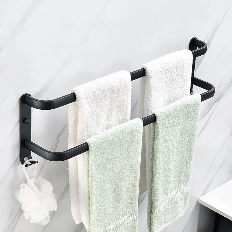 Towel Bar Matte Towel Holder Black Rail Rail Wall Rack Hanger Bathroom Aluminum Accessories Towel Black Towel Mounted Space
Towel Bar Matte Towel Holder Black Rail Rail Wall Rack Hanger Bathroom Aluminum Accessories Towel Black Towel Mounted Space