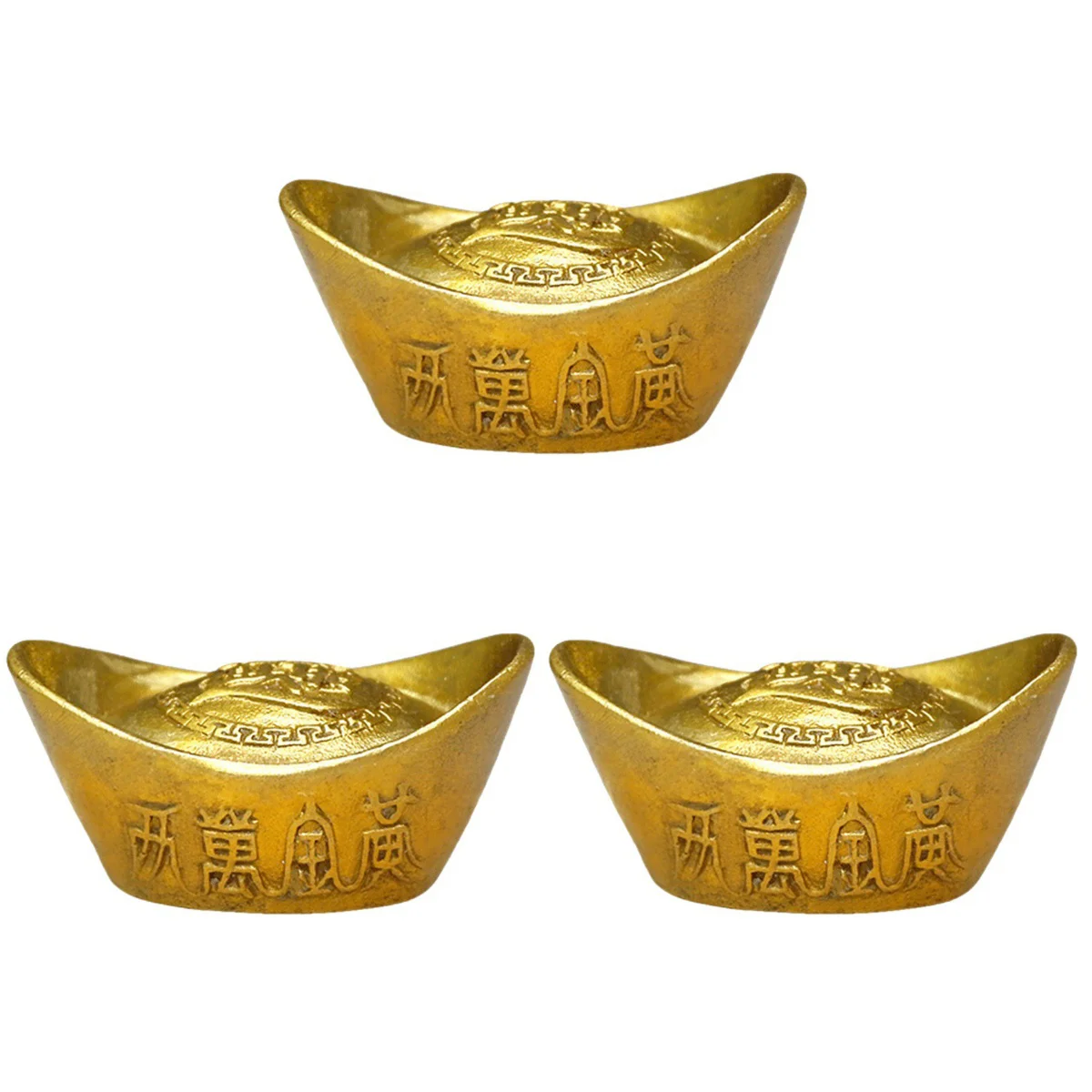 

Ingot Ingots Wealth Money Lucky Chinese Gold Decor Luck Golden Bao Yuan Simulated Tone Shui Feng Ancient Home Fortune Prosperity