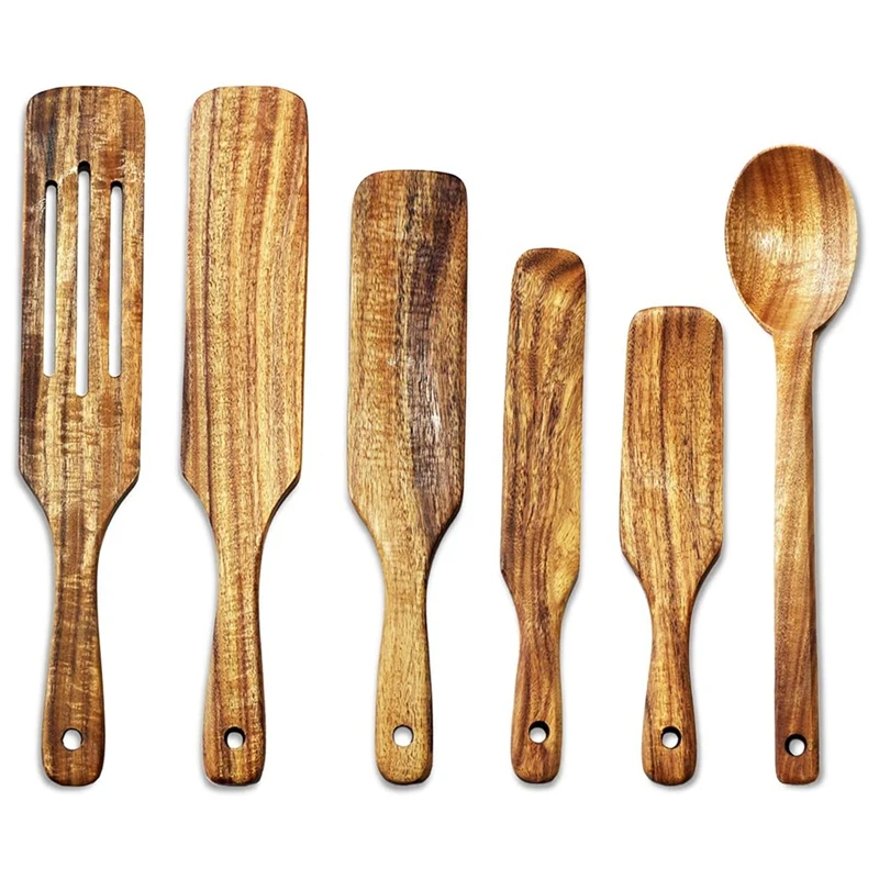 Набор кухонной утвари из натурального тика, 6 шт.
Набор кухонной утвари из натурального тика, 6 шт.