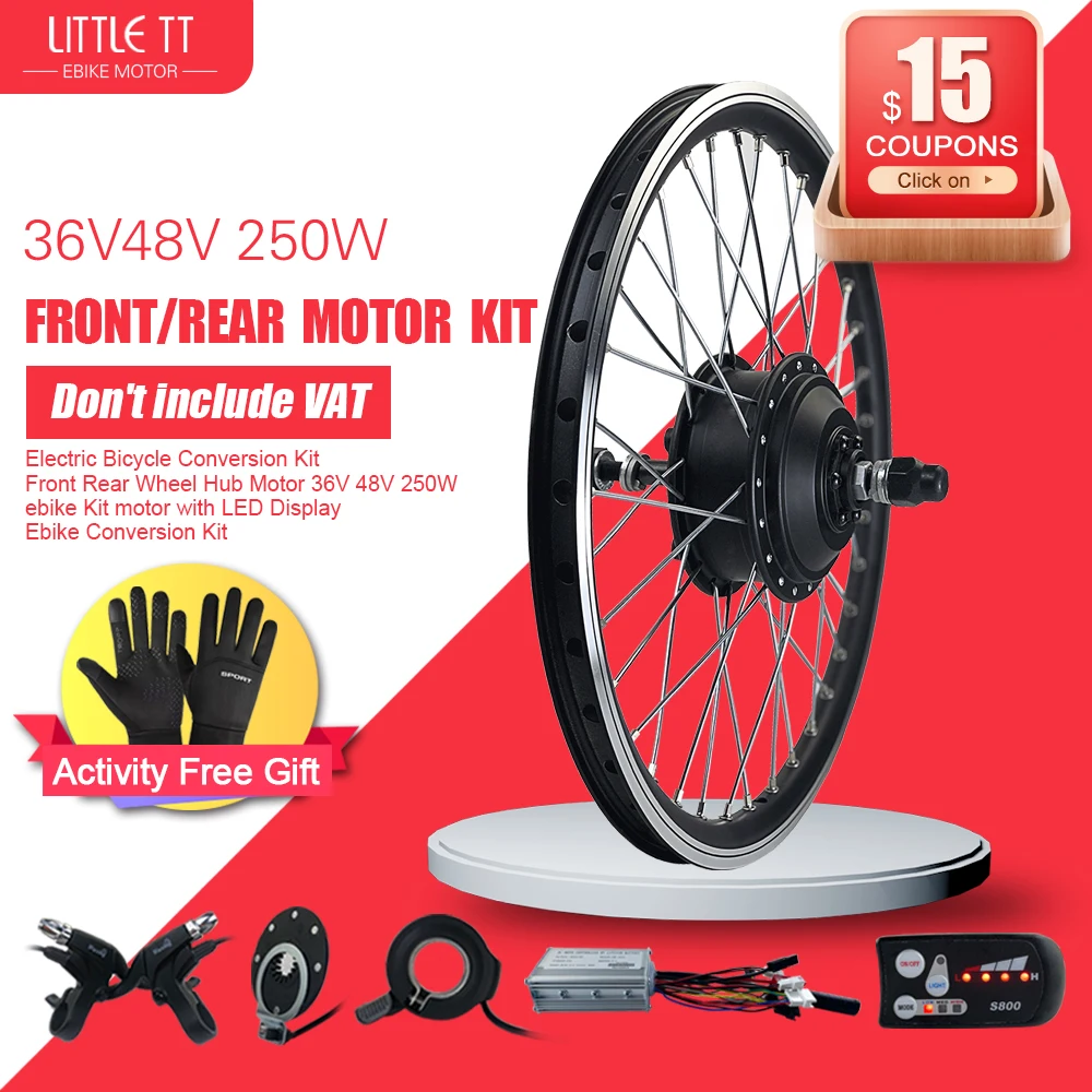Electric Bike Conversion Kit 36V 48V 250W EBike 20 24 26 27.5 28 29inch700C Front Rear Wheel Hub Motor For Ebike Conversion Kit
Electric Bike Conversion Kit 36V 48V 250W EBike 20 24 26 27.5 28 29inch700C Front Rear Wheel Hub Motor For Ebike Conversion Kit