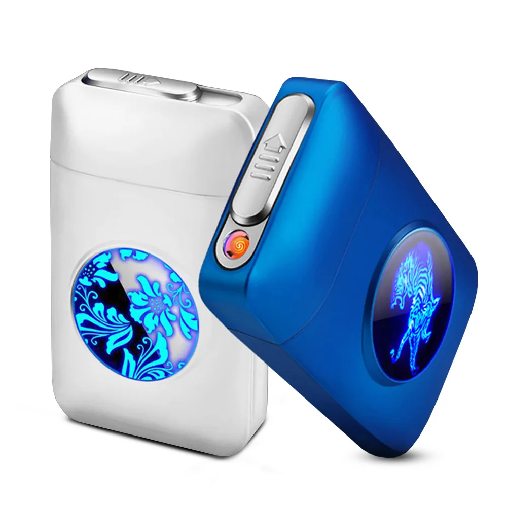 Cigarette Case USB Coil Lighter 19pcs Capacity Cigarette Storage Box Portable Tobacco Case Holder Windproof Lighter Smoking Tool
Cigarette Case USB Coil Lighter 19pcs Capacity Cigarette Storage Box Portable Tobacco Case Holder Windproof Lighter Smoking Tool